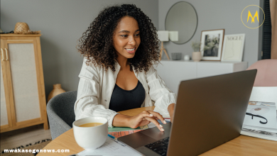 Person working on laptop for online business