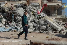 Earthquake damage risk zone in Semnan, Iran after tremor