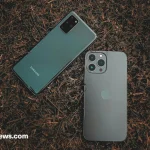 iPhone and Android smartphones side by side in 2025