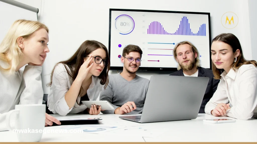 Business owner using AI software on a laptop