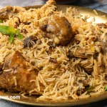 Homemade Swahili pilau served with beef and potatoes