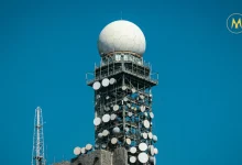 5G Core and Edge Computing concept showing global connectivity