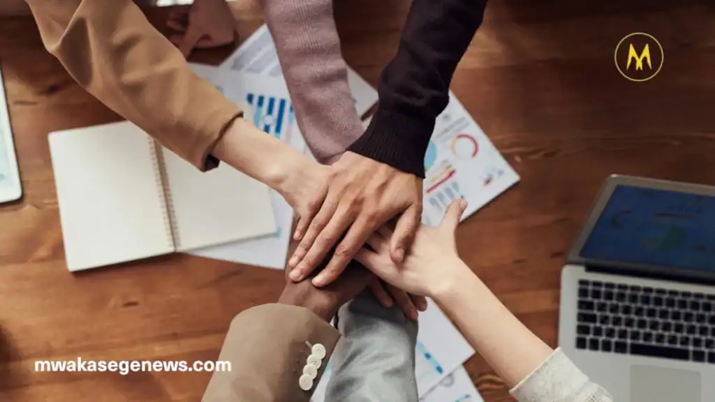 Entrepreneur using AI-powered tools in a modern office