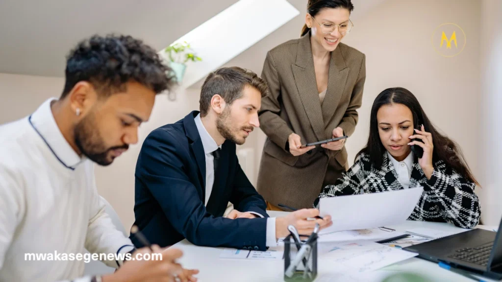 AI agent automating a digital workflow in a modern workspace