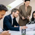 AI agent automating a digital workflow in a modern workspace