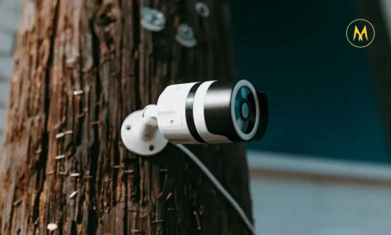 Ring security camera mounted on a home exterior