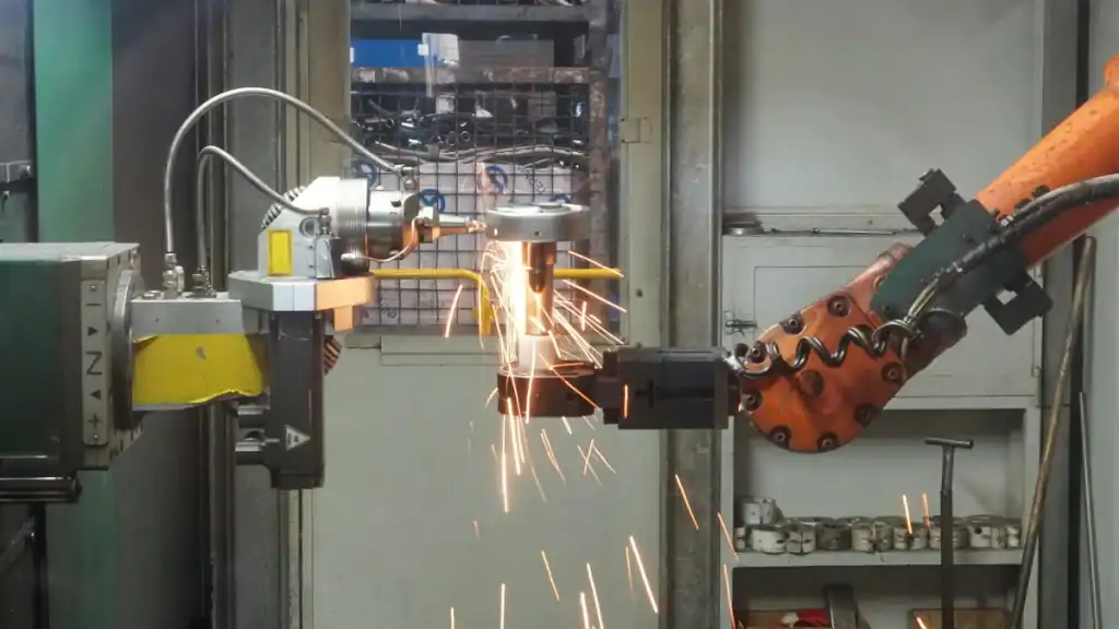 Smart factory technology with automation and robotics