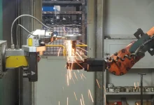 Smart factory technology with automation and robotics