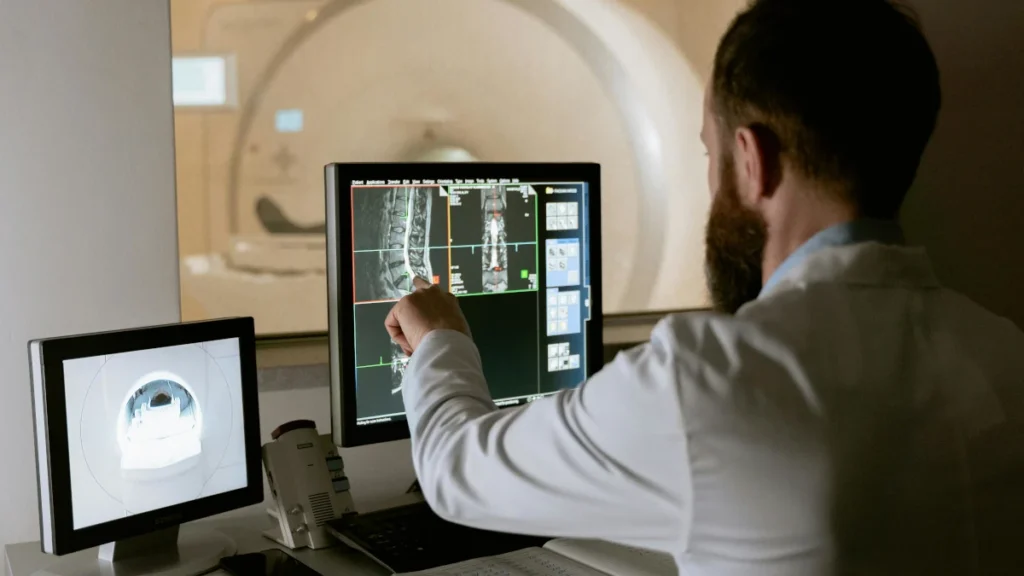 Illustration showing human nervous system affected by Motor Neurone Disease.