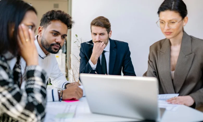 Entrepreneur analyzing business growth and planning success strategy