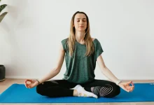 woman practicing mindfulness and mental wellness in a digital age