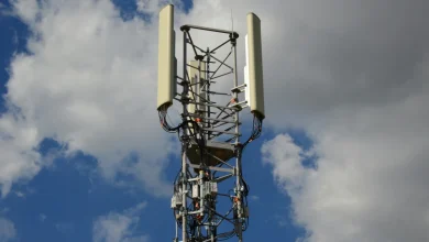 5G network tower with fast internet signals in 2025
