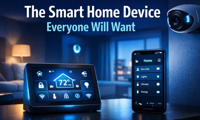 Smart home device controlling lights security and energy