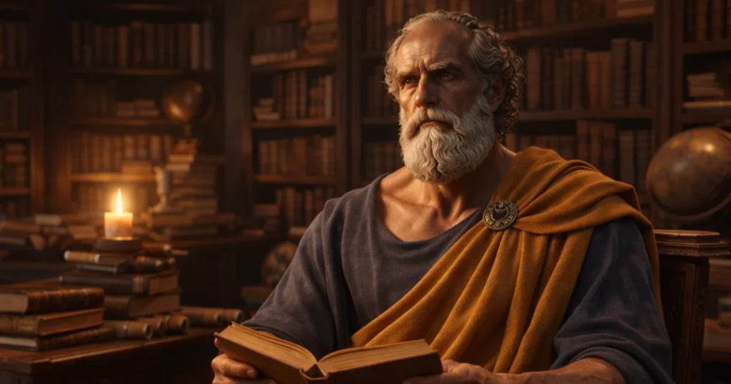 Stoic philosophy concept showing calm mind under pressure