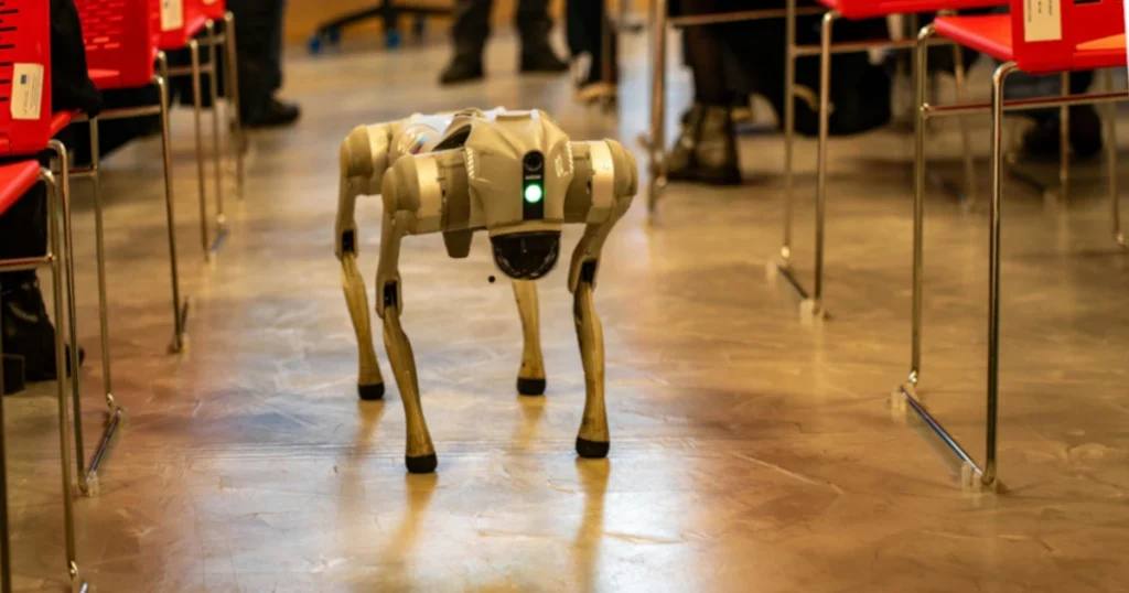 AI concept showing human and artificial intelligence collaboration